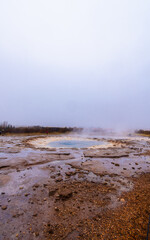 die unglaubliche Landschaft vom - Großer Geysir - auf Island