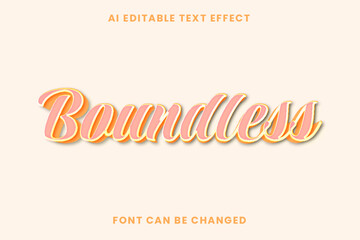 Boundless Text Effect