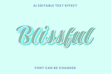 Fototapeta na wymiar Blissful Text Effect