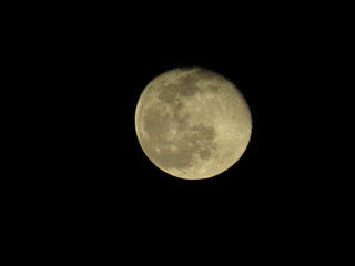 full moon on a black background
