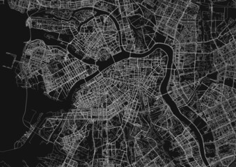 Urban vector city map of St Petersburg, Russia © FourLeafLover