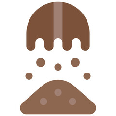 ground coffee flat icon