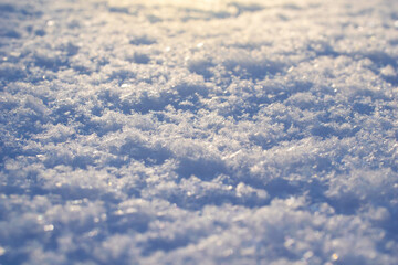 Naklejka premium Macro background of fresh snowflake texture