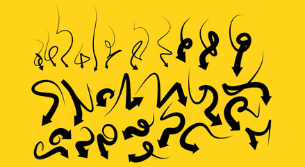 set simpatiche allegre Frecce grafiche decorative