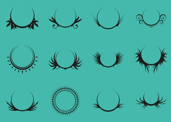 Set decorativo grafico radiale cornici banner ornamento © giulia