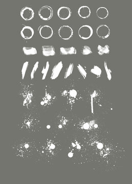 Set macchie schizzi sporco aloni splatter