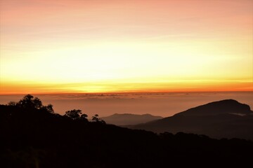 view of before the sunrise on the moutain
