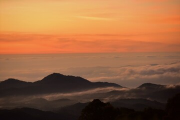 view of before the sunrise on the moutain