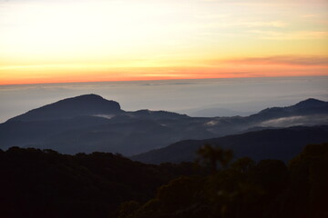 view of before the sunrise on the moutain