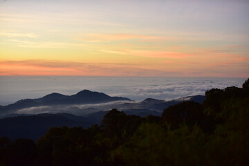 view of before the sunrise on the moutain