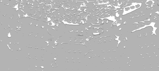 Rain drops on the window. white snow background. Ornate stylish backdrop in gray and white tones.  stained effect closeup. Creative digital geometric concept futuristic elegant modern colorful layout.