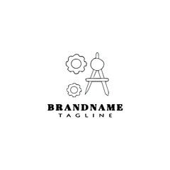 protractor architecture logo template icon design vector illustration