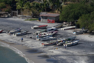 boats on the beach