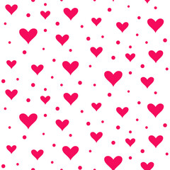 Fototapeta na wymiar Heart seamless pattern. Valentine's day background