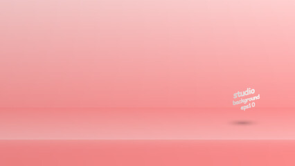 Vector, blank pink studio room background, product display with copy space for displaying content design. Banner for advertising products on the website - eps10