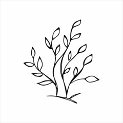 hand drawn doodle sketch tree