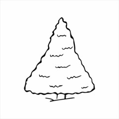 hand drawn doodle sketch tree