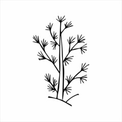 hand drawn doodle sketch tree