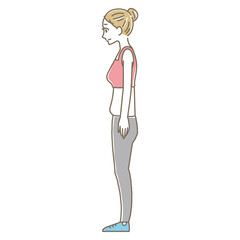 ぽっこりお腹　下腹ダイエット　イラスト