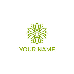 flower logo design vector template