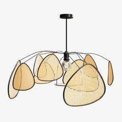 Wicker Pendant lamp 3d model concept render