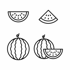 Watermelon Icon Design Vector Logo Template Illustration Sign And Symbol