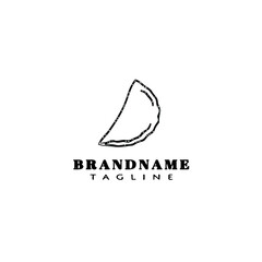 empanadas food logo cartoon icon design template black isolated vector illustration