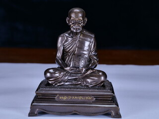 Statuette of a monk made of bronze in the last century