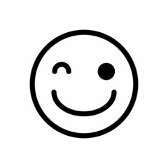 Fototapeta premium Smile Emoticon Design Vector Logo Template Illustration Sign And Symbol