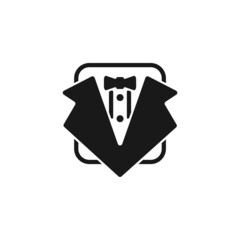 Tuxedo man icon isolated on white background