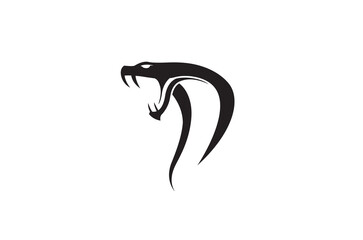 Creative Serpent Cobra Head Logo Design Vector Symbol Illustration - obrazy, fototapety, plakaty