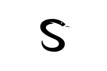 Creative Serpent Cobra S Alphabet Letter Logo Design Vector Symbol Illustration - obrazy, fototapety, plakaty
