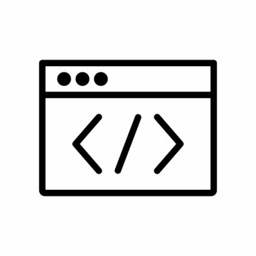 Code Icon Design Vector Logo Template Illustration Sign And Symbol