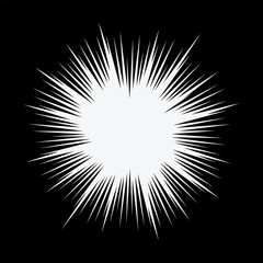 vector abstract radial burst. white star