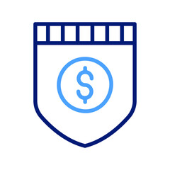 Dollar protection Vector icon which is suitable for commercial work and easily modify or edit it

