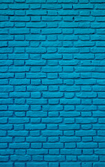Vertical Image of Atlantic Blue Colored Old Brick Wall for Abstract Backdrop