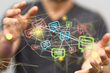 speaking bubble communication conference Digital Network