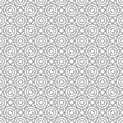 Geometric bw Absract Seamless Pattern of Outline Circles.