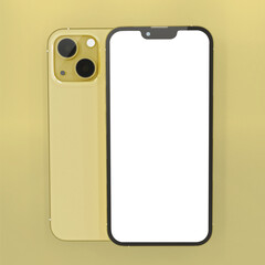 Realistic smartphone mockup design template