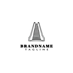 escalator logo cartoon icon design template black isolated vector