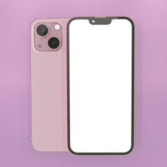 Realistic smartphone mockup design template