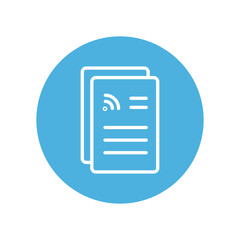 rss feed Vector icon which is suitable for commercial work and easily modify or edit it

