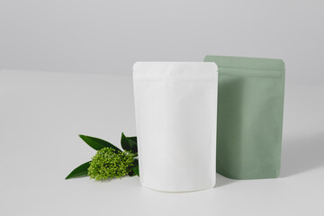 Сardboards packaging for tea. Blank tea packaging mockup with tea to demonstrate your branding design.