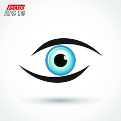 blue eye icon / vector illustration