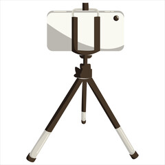 Tripod for shooting with a phone. EPS 10.