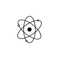 Vector illustration. Atom icon, symbol, sign.