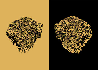 illustration lion is the king of animals