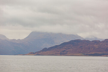 Overcast view of near Mallaig port