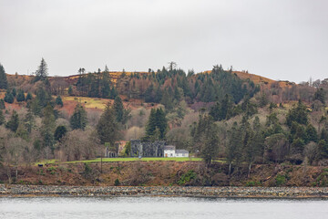 Overcast view of near Mallaig port