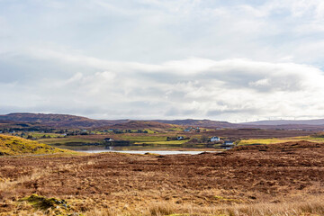 Overcast view of rural landscape